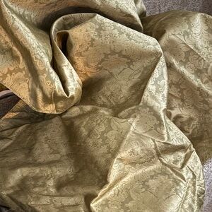 Vintage Kravet Couture Silk Damask design Fabric green